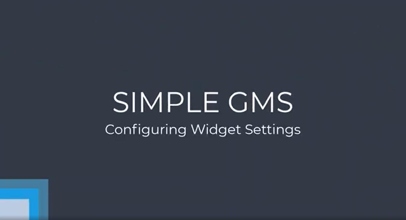 Configure Widget Settings