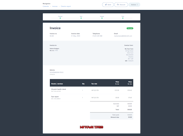 Simple GMS Invoice Image