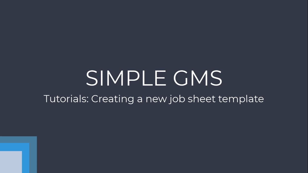 Create a job sheet template