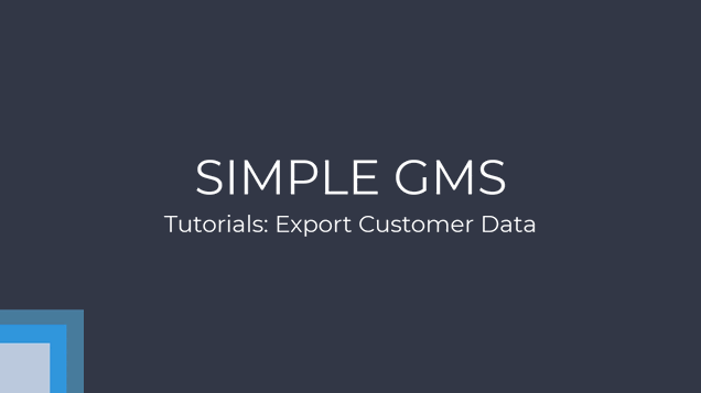 Export Customer Data